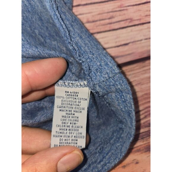 Polo Ralph Lauren Mens Blue Heather Long Sleeve T-Shirt XL 100% Cotton - Picture 6 of 8